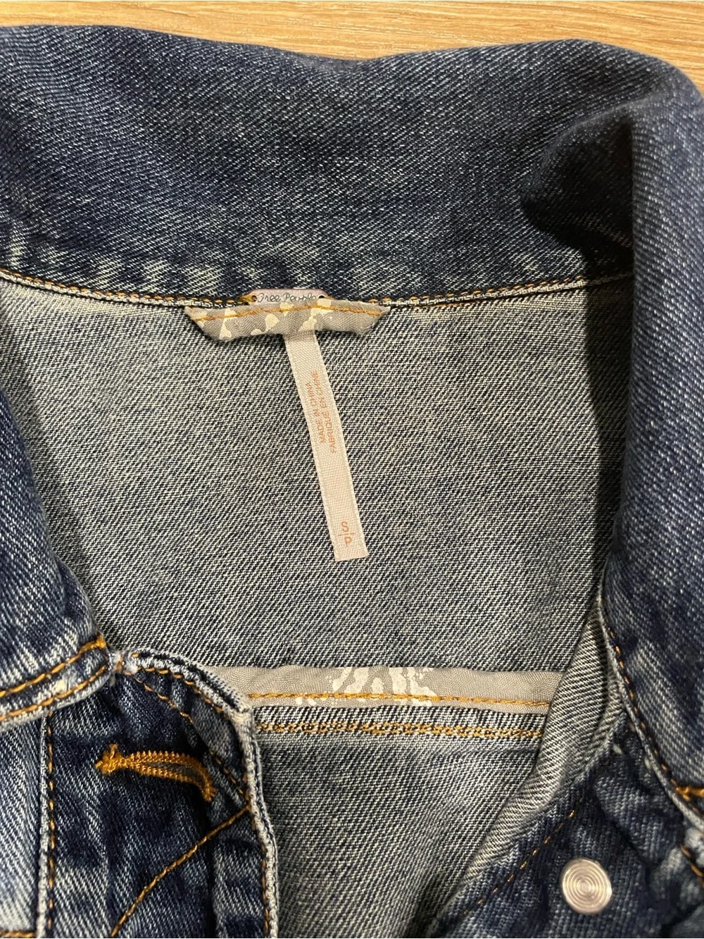 Free People Vintage-Inspired Blue Denim Jacket - Picture 2 of 4